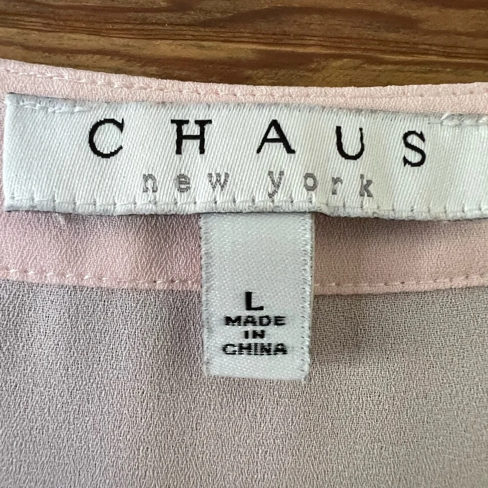Elegant Pink Chiffon Blouse - Picture 3 of 3